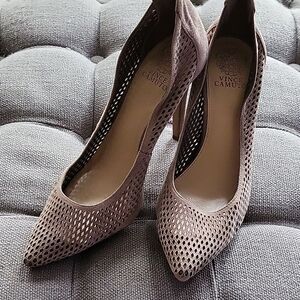 Vince Camuto Taupe Mesh Heels